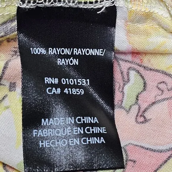 Nickelodeon SpongeBob SquarePants Men's Rayon Button Down Shirt XXL - Picture 11 of 12